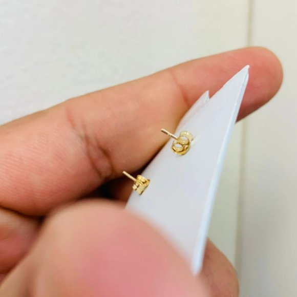 10K Yellow Gold Nose Ring 1.5mm / Ball Nose Ring for Womens - Picture 3 of 6